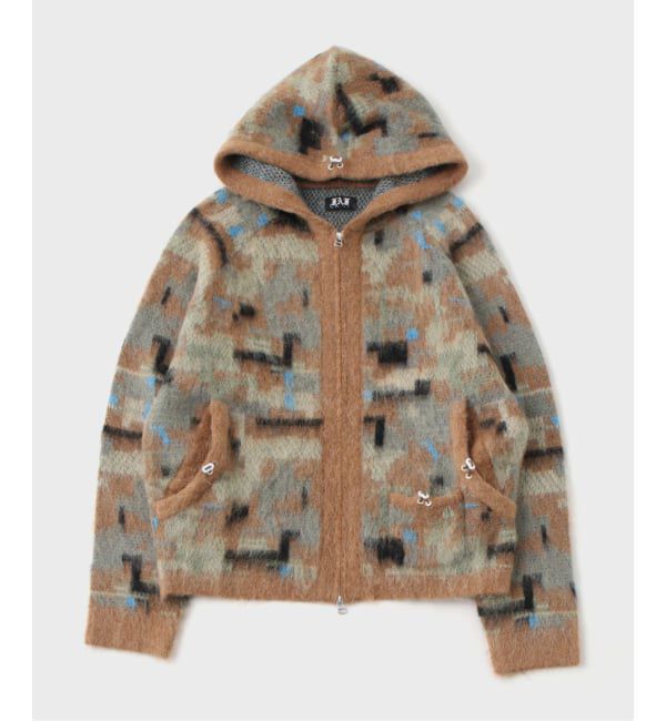 PULP「FAF (FAKE AS FLOWERS) / フェイク アズ フラワーズ MOHAIR HOODIE」|ニット・セーター|ブラウン