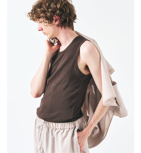 417 EDIFICE「カラーリブ タンクトップ」|タンクトップ|ブラウン