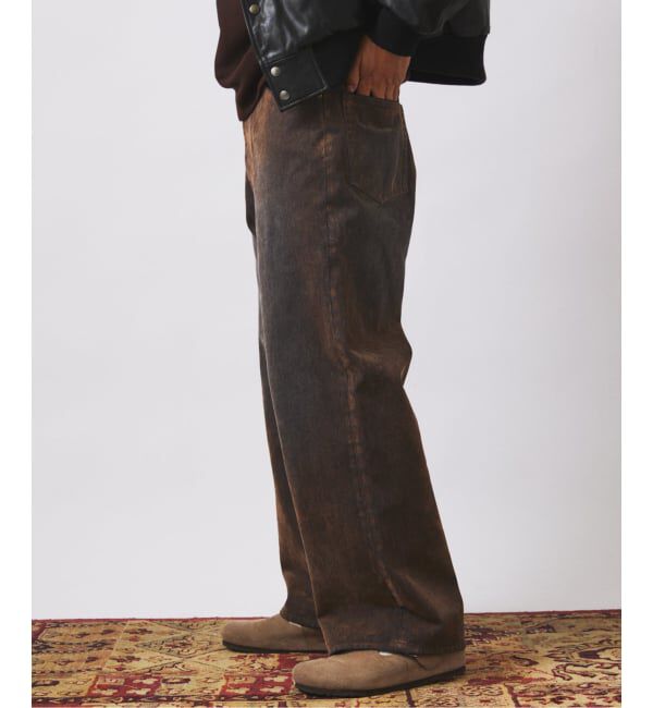 JOURNAL STANDARD relume「フロッキー プリント ワイド デニム 5ポケット」|デニム|