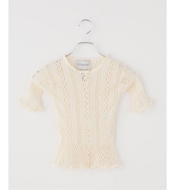 JOURNAL STANDARD「【EUCHRONIA/ユークロニア】 Stretch lace short sleeve tee」|Tシャツ・カットソー|ナチュラル