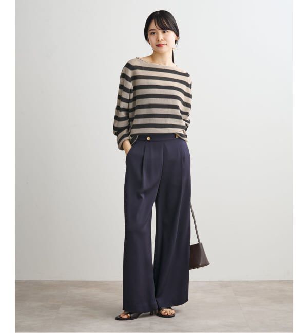 NOBLE「《追加・新色》【洗える】ペーパーヤーン裏天竺プルオーバー」|ニット・セーター|