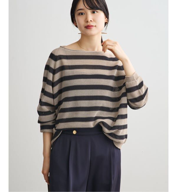 NOBLE「《追加・新色》【洗える】ペーパーヤーン裏天竺プルオーバー」|ニット・セーター|