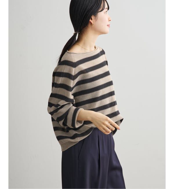 NOBLE「《追加・新色》【洗える】ペーパーヤーン裏天竺プルオーバー」|ニット・セーター|