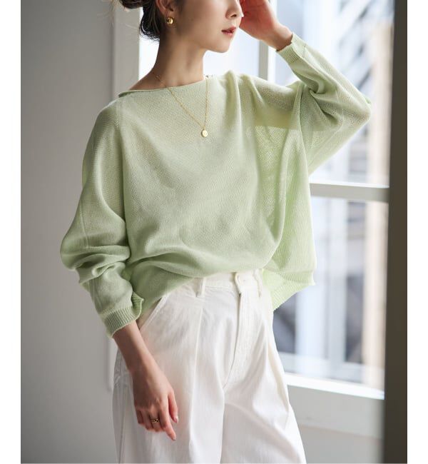 NOBLE「《追加・新色》【洗える】ペーパーヤーン裏天竺プルオーバー」|ニット・セーター|