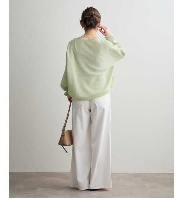 NOBLE「《追加・新色》【洗える】ペーパーヤーン裏天竺プルオーバー」|ニット・セーター|