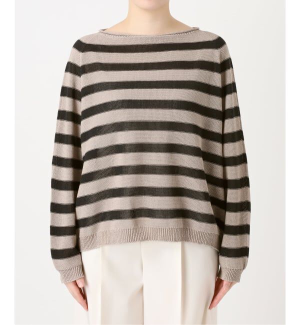 NOBLE「《追加・新色》【洗える】ペーパーヤーン裏天竺プルオーバー」|ニット・セーター|