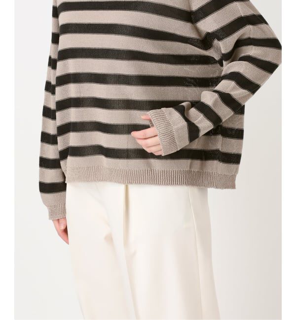 NOBLE「《追加・新色》【洗える】ペーパーヤーン裏天竺プルオーバー」|ニット・セーター|