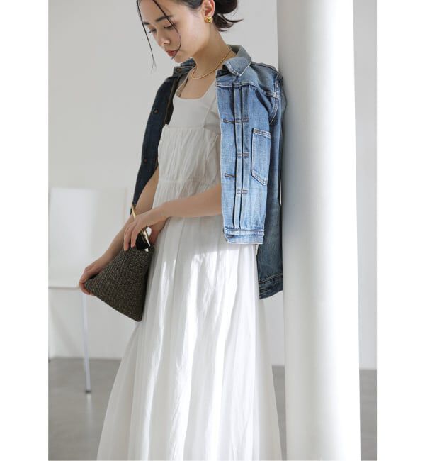  「《WEB限定》【洗える】ギャザーキャミワンピース」|ワンピース|