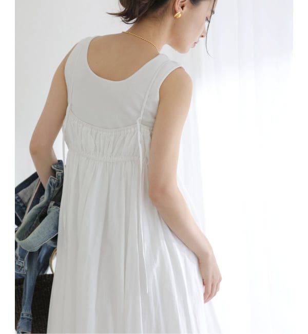  「《WEB限定》【洗える】ギャザーキャミワンピース」|ワンピース|