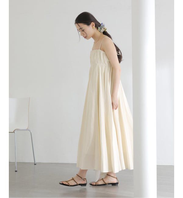  「《WEB限定》【洗える】ギャザーキャミワンピース」|ワンピース|