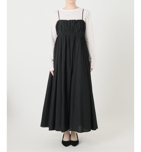  「《WEB限定》【洗える】ギャザーキャミワンピース」|ワンピース|