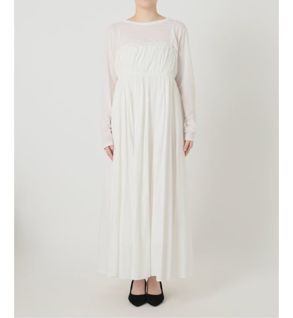  「《WEB限定》【洗える】ギャザーキャミワンピース」|ワンピース|