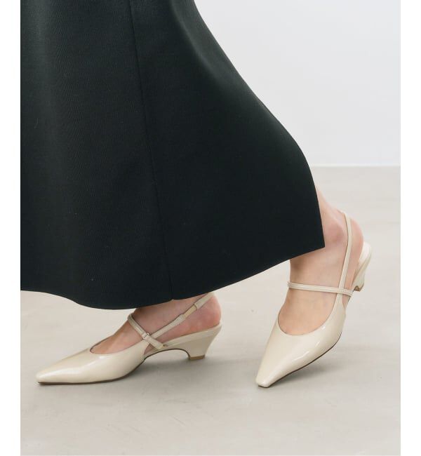  「4cmフレンチスクエアスリングバック」|パンプス|