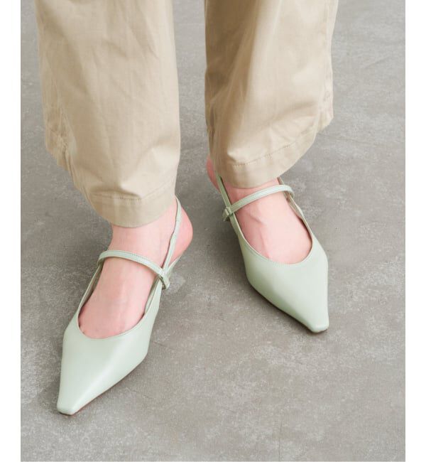  「4cmフレンチスクエアスリングバック」|パンプス|