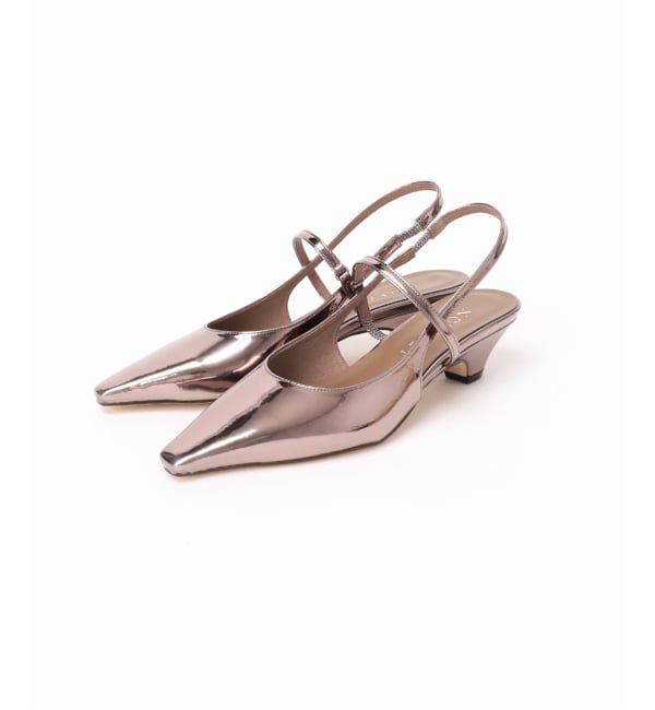  「4cmフレンチスクエアスリングバック」|パンプス|