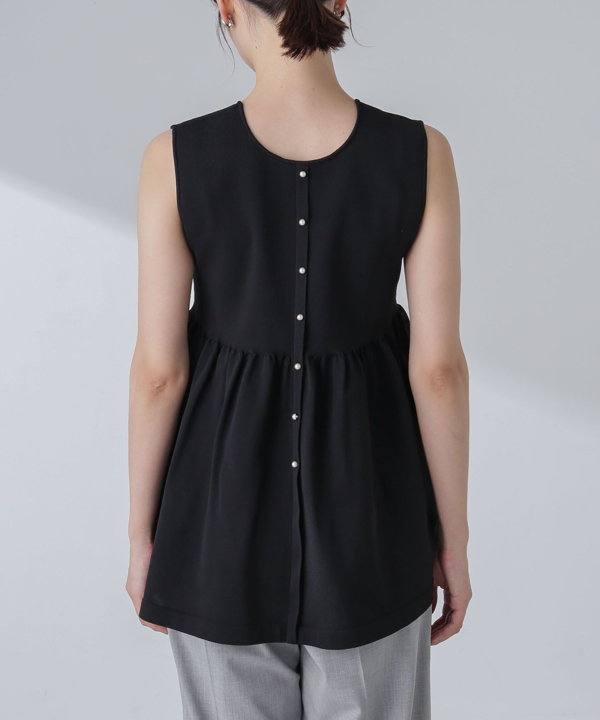 nano･universe「前後2WAYペプラムニットトップス」|ニット・セーター|