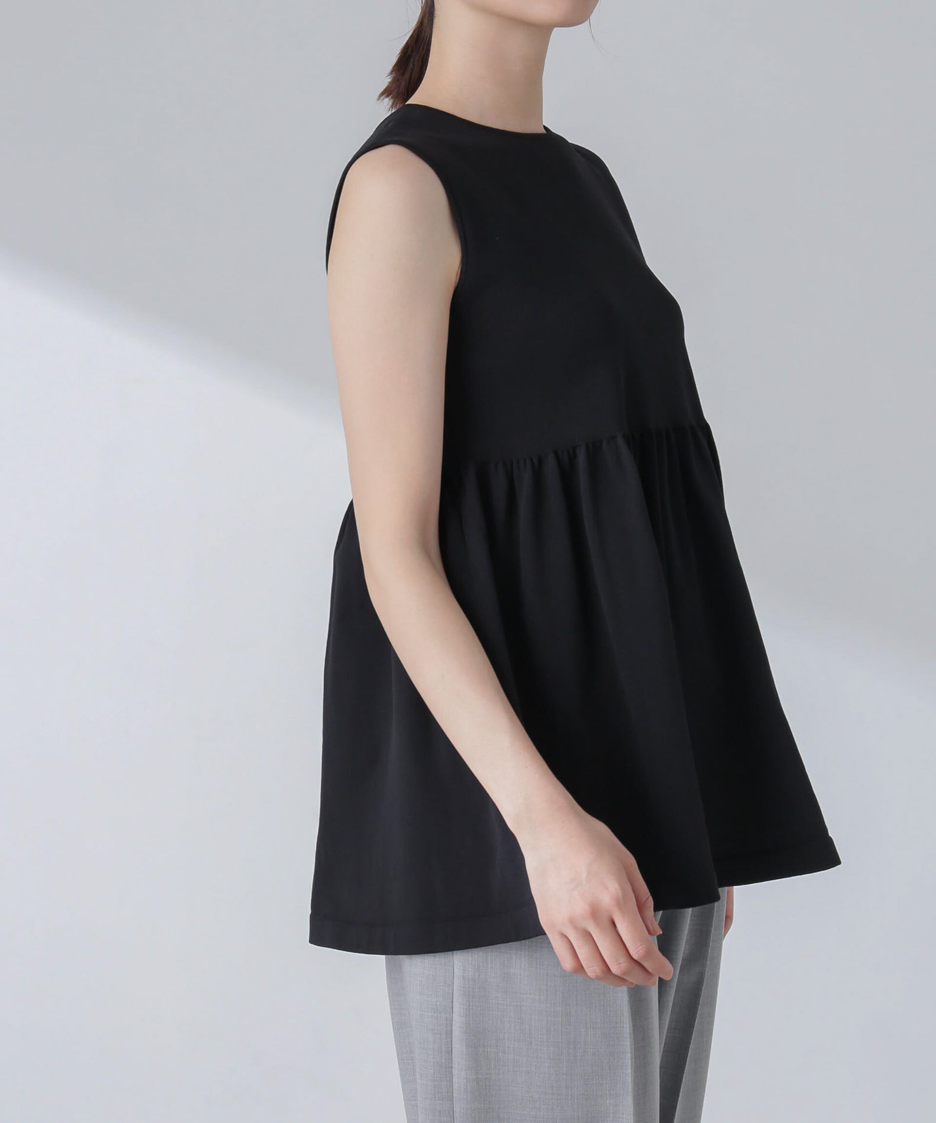 nano･universe「前後2WAYペプラムニットトップス」|ニット・セーター|