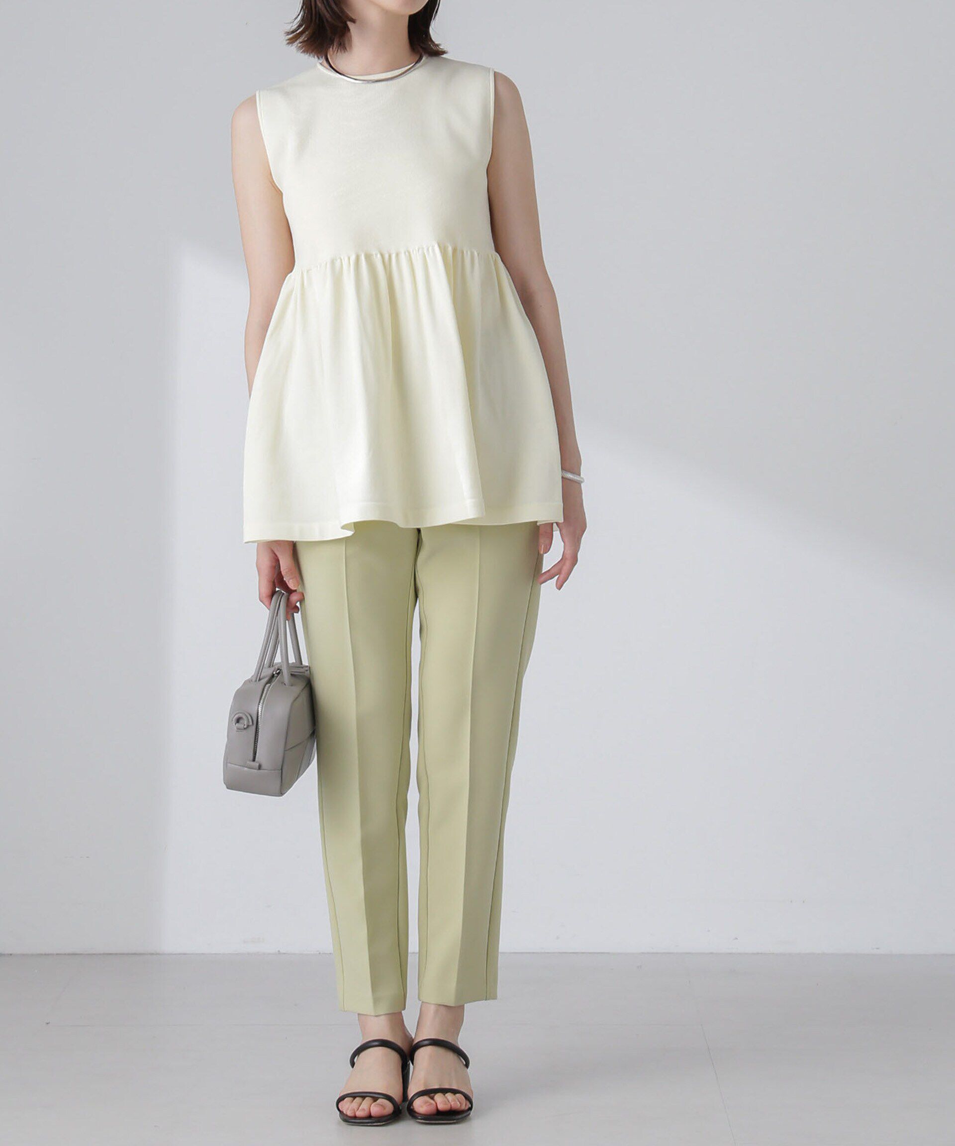 nano･universe「前後2WAYペプラムニットトップス」|ニット・セーター|