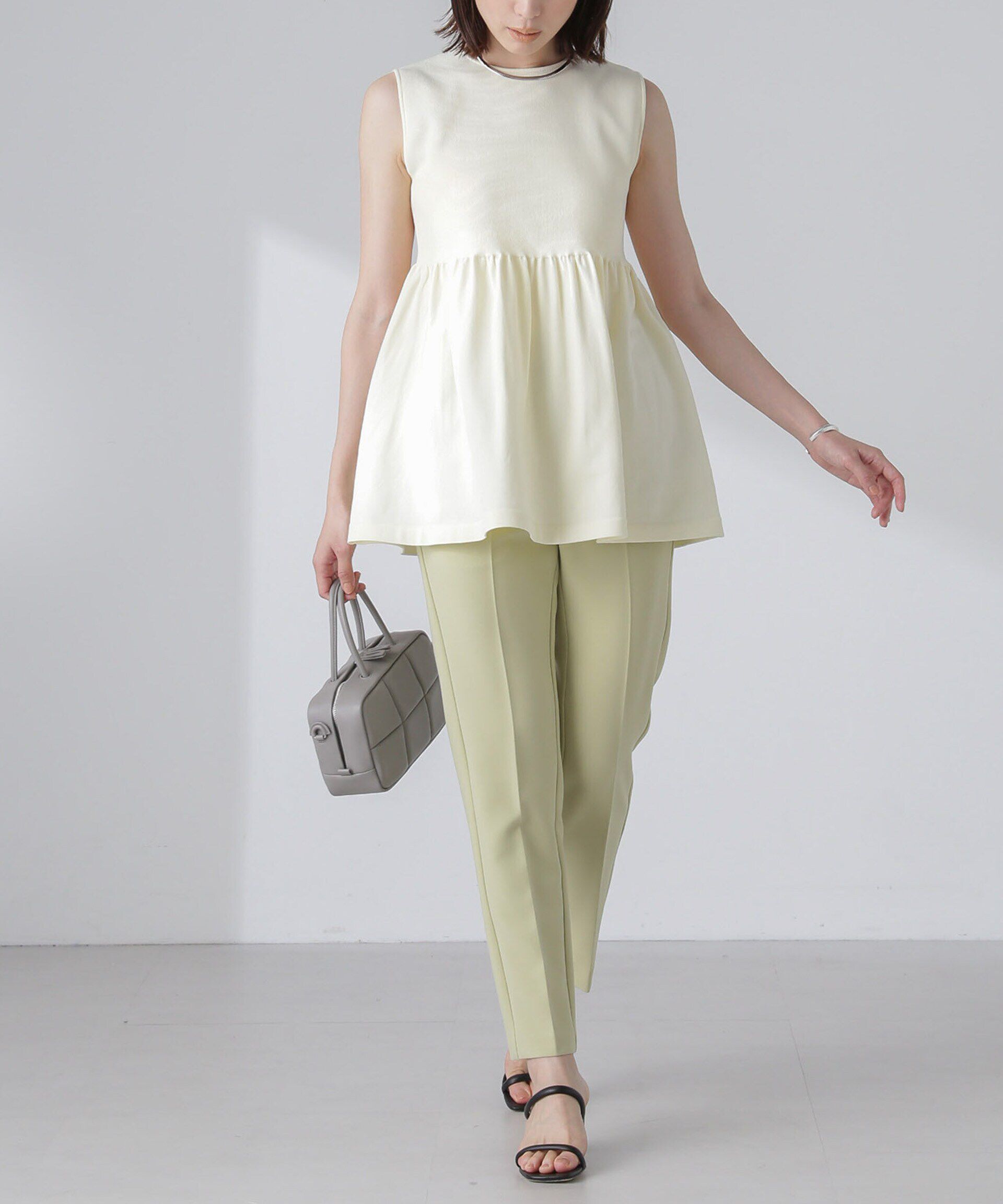 nano･universe「前後2WAYペプラムニットトップス」|ニット・セーター|