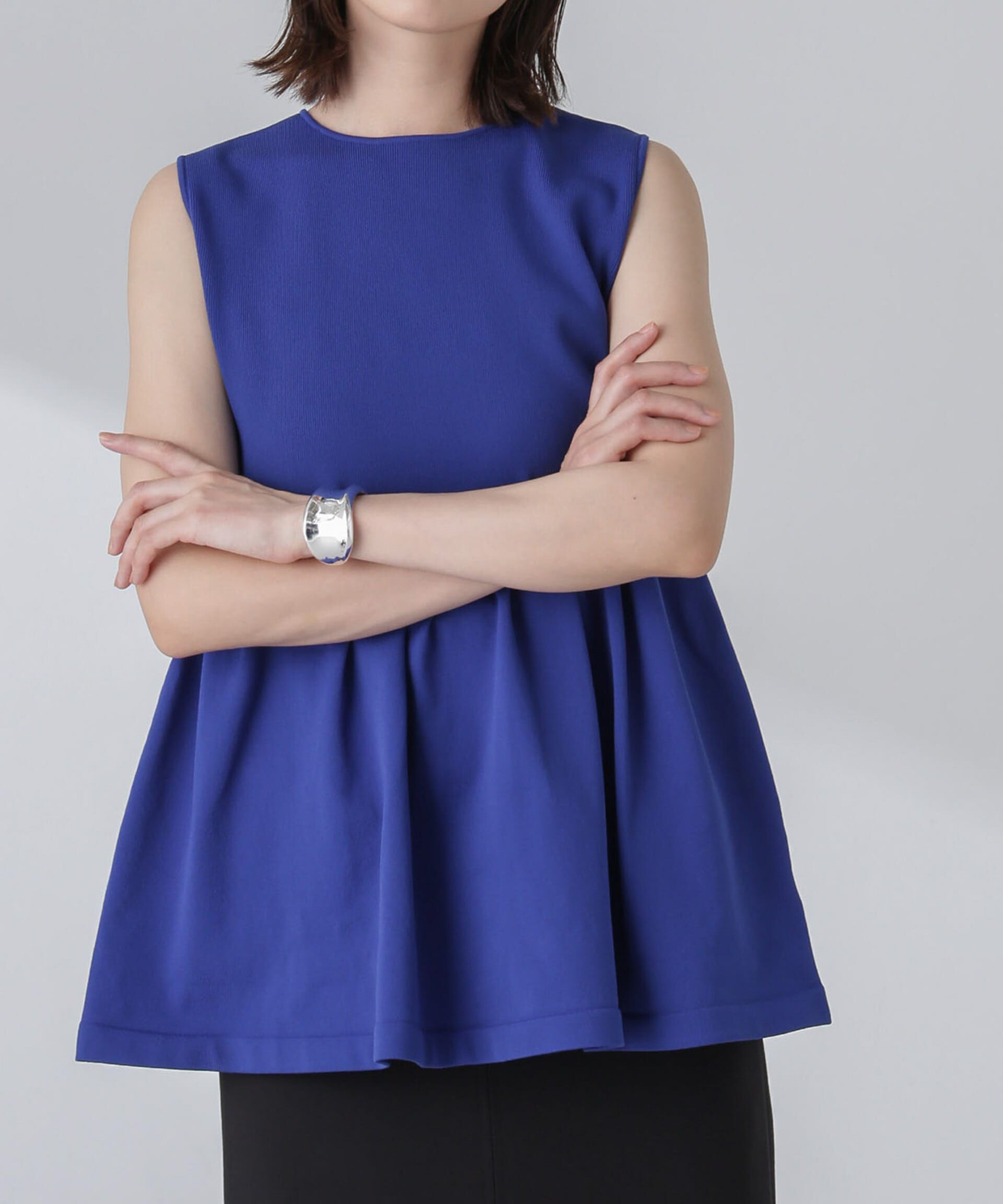 nano･universe「前後2WAYペプラムニットトップス」|ニット・セーター|