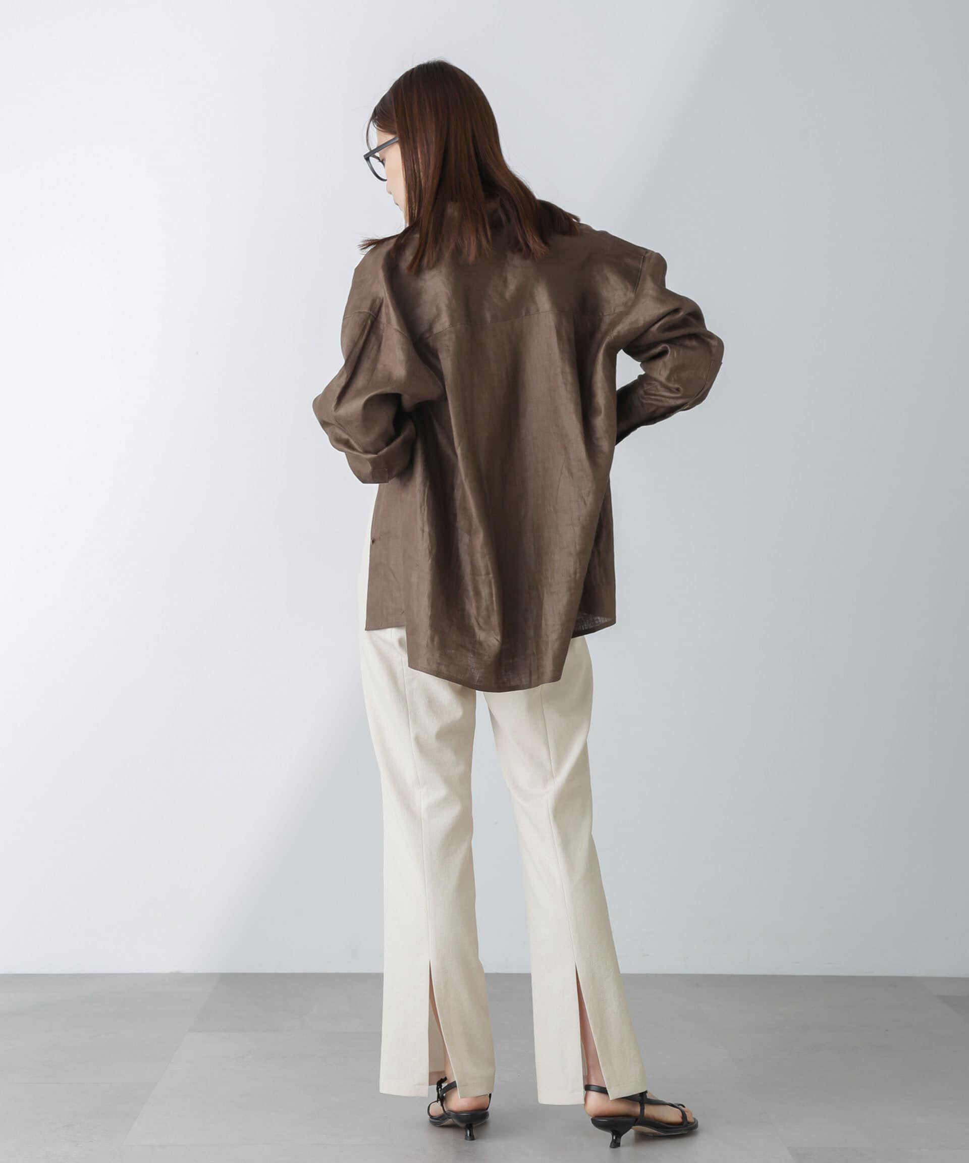 nano･universe「バックスリットトラックパンツ」|チノ|