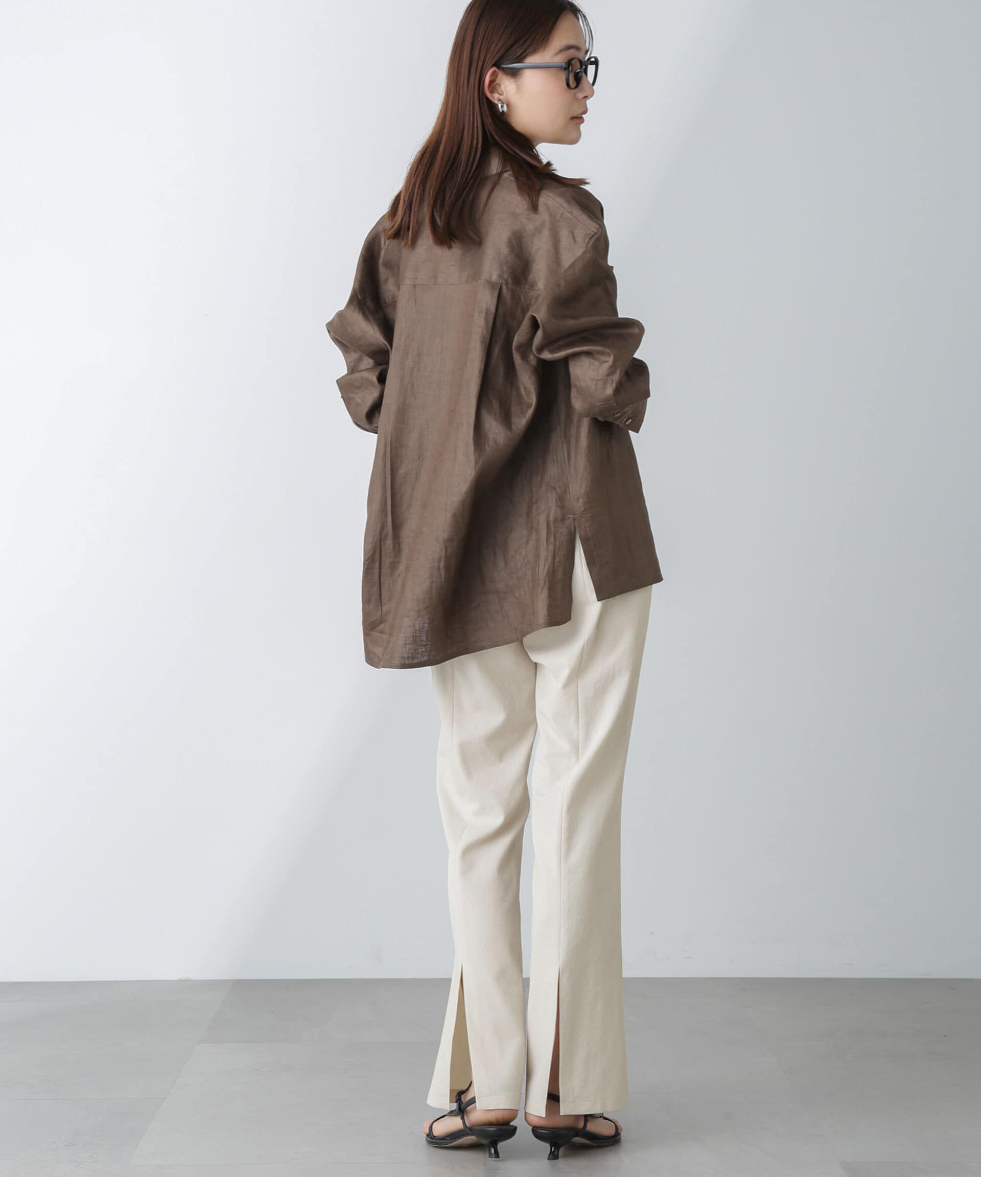 nano･universe「バックスリットトラックパンツ」|チノ|