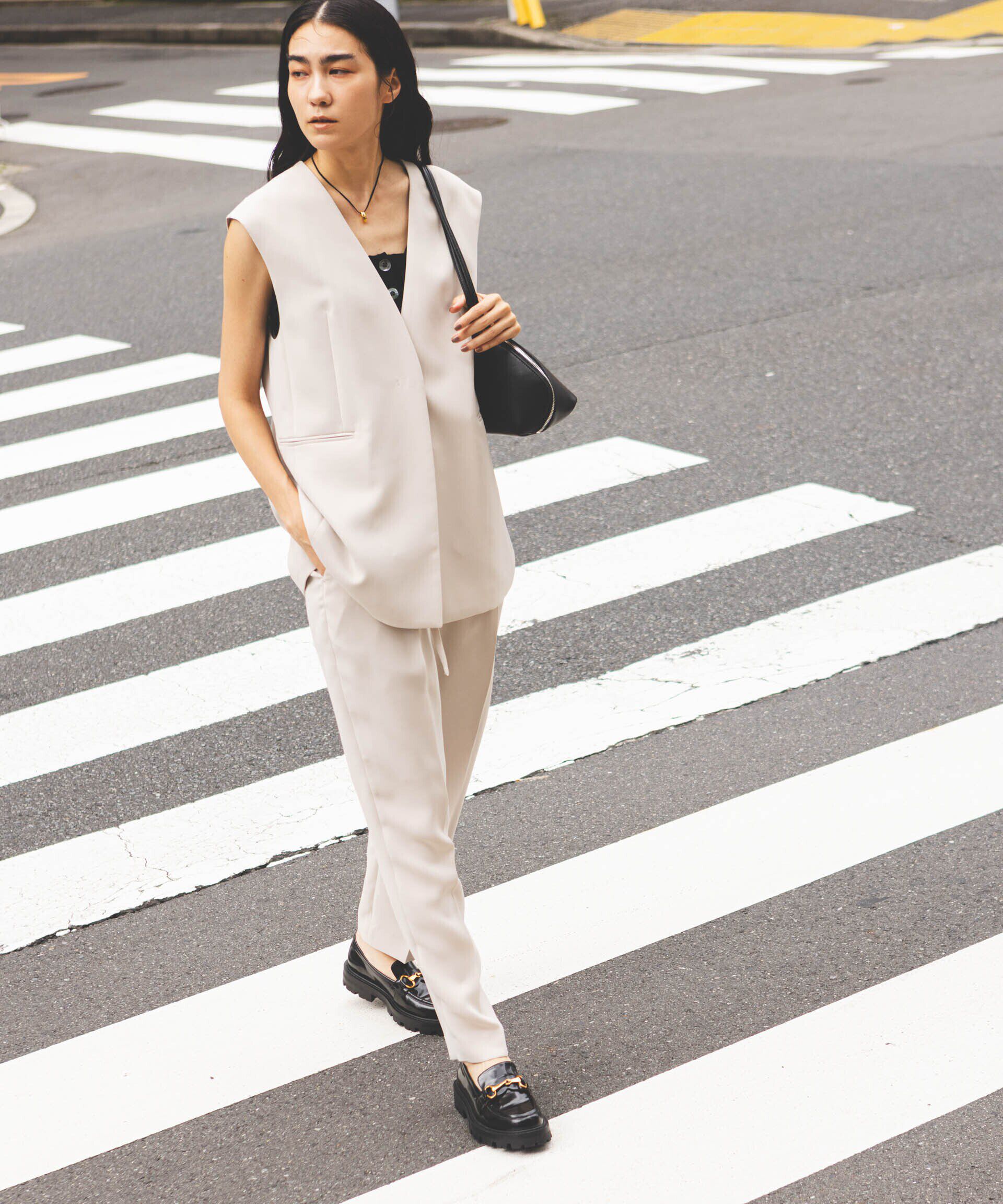 nano･universe「イージーケアダブルクロス ジレ(セットアップ可)」|テーラードジャケット|