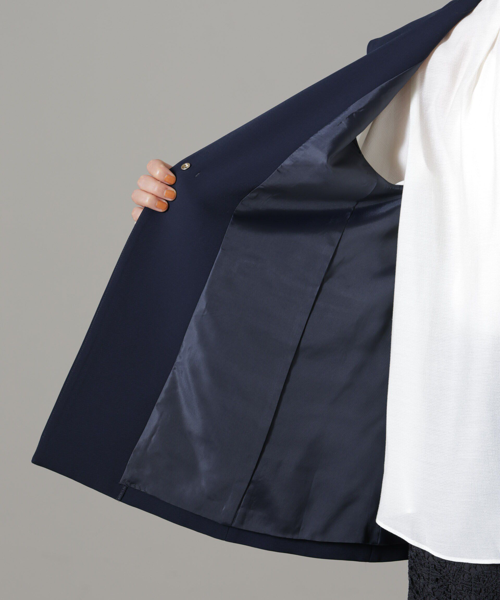 nano･universe「イージーケアダブルクロス ジレ(セットアップ可)」|テーラードジャケット|