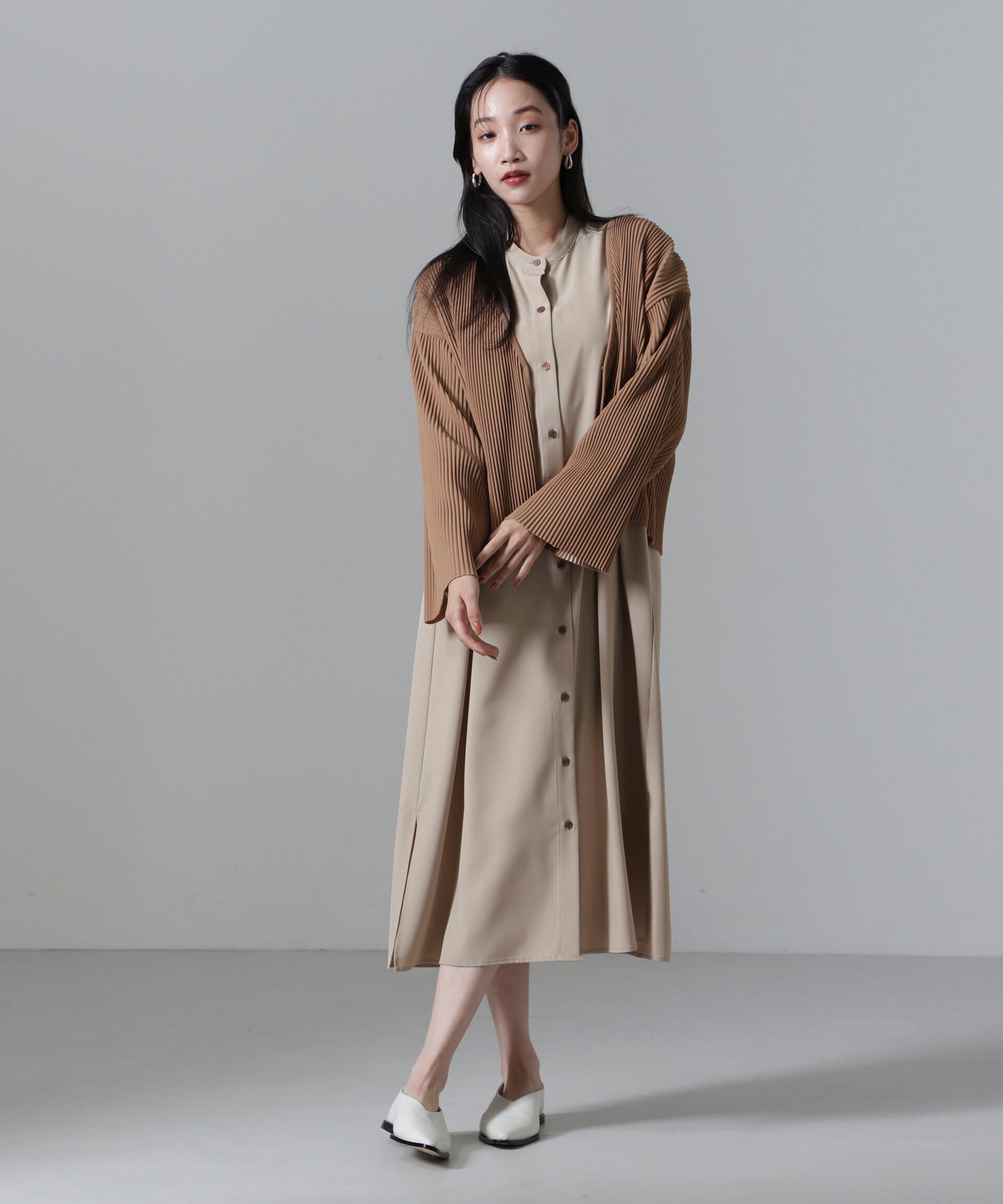 nano･universe「プリーツカット着流しカーディガン(セットアップ可)」|Tシャツ・カットソー|