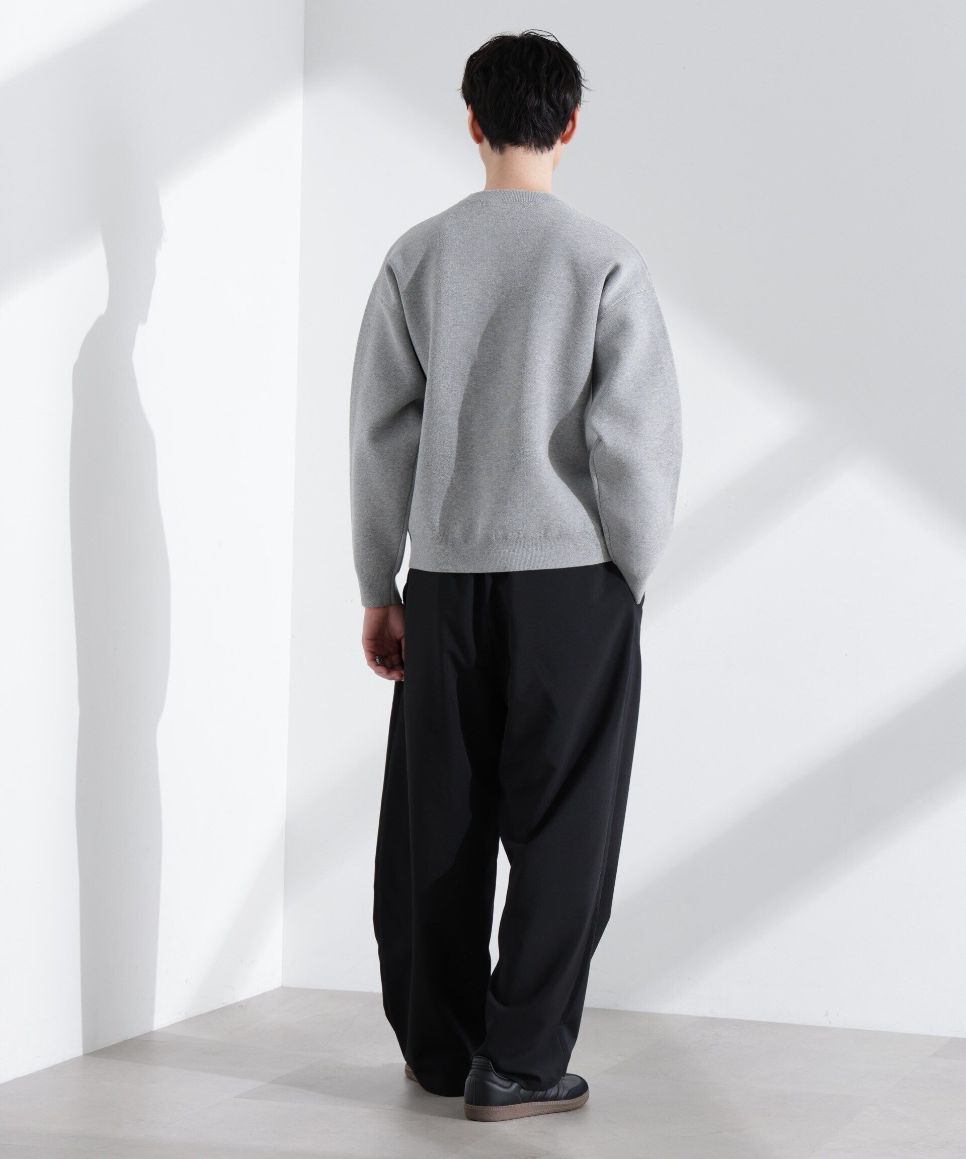 nano･universe「「大人のスウェット」スウェットライク接結クルーネックニット」|ニット・セーター|