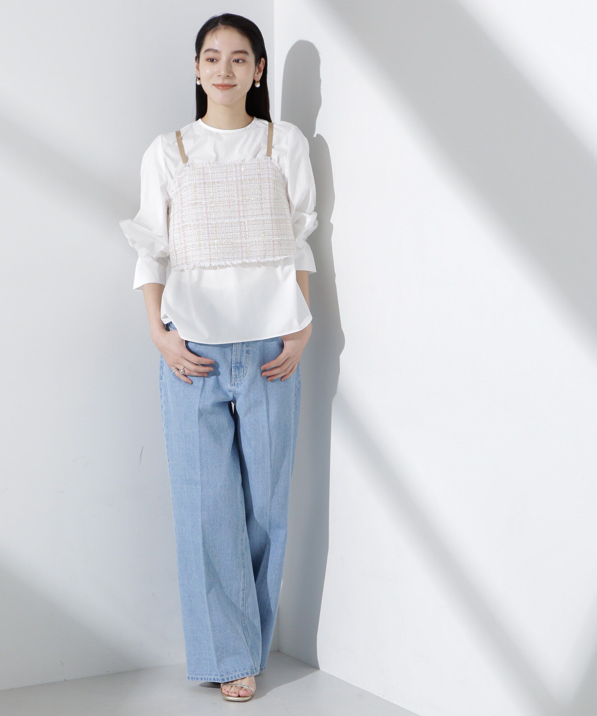 nano･universe「タイプライターボリュームスリーブブラウス」|シャツ・ブラウス|