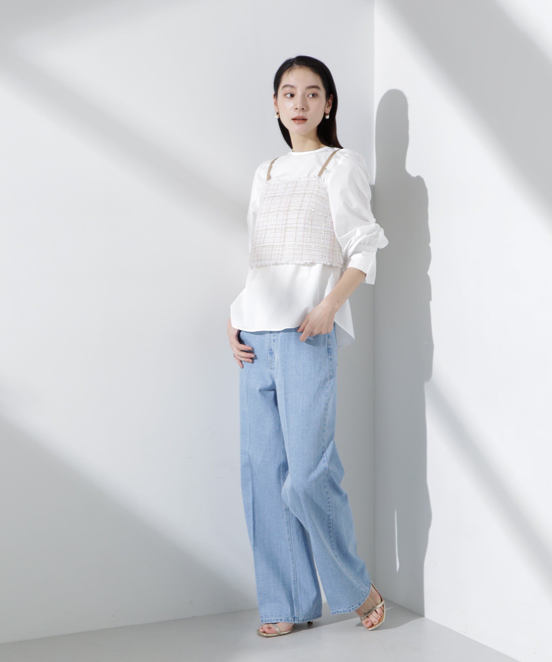 nano･universe「タイプライターボリュームスリーブブラウス」|シャツ・ブラウス|