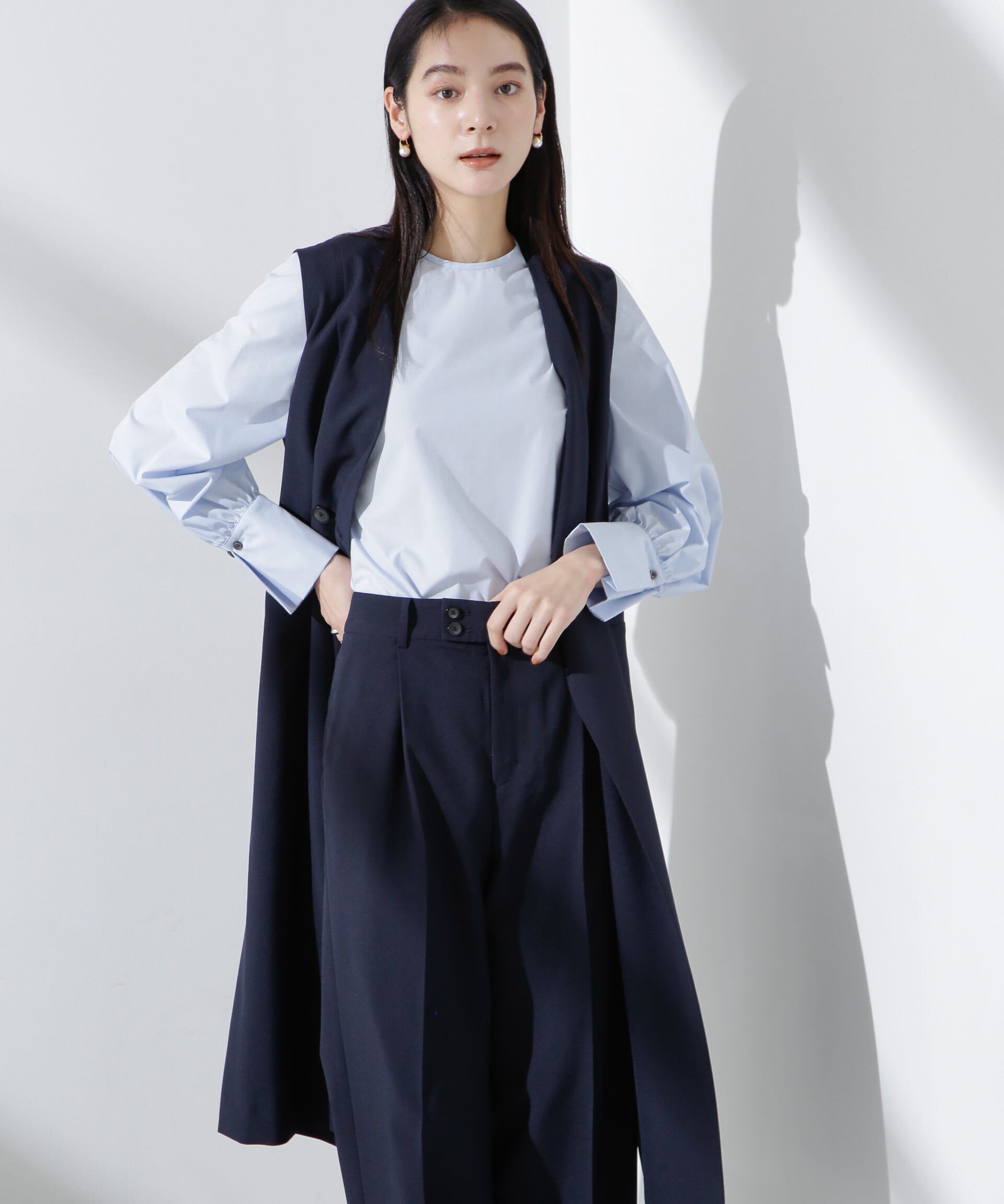 nano･universe「タイプライターボリュームスリーブブラウス」|シャツ・ブラウス|