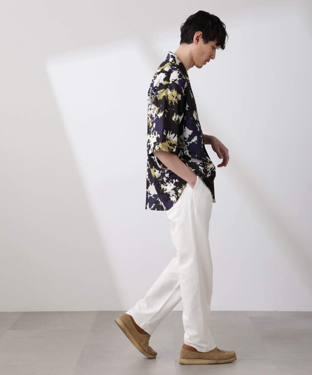 nano･universe「ペイント風オープンカラーシャツ」|シャツ・ブラウス|