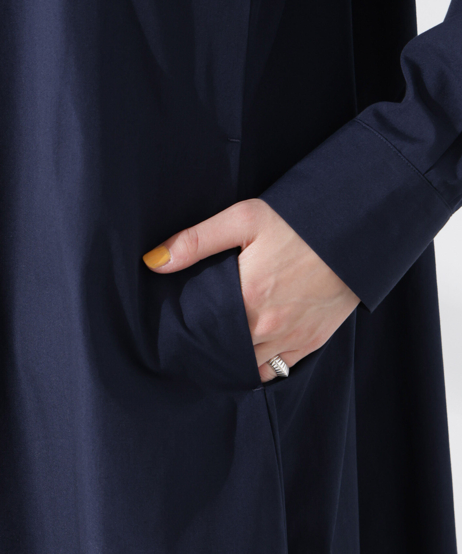 nano･universe「ニュアンスカラーフレアシャツワンピース」|ワンピース|