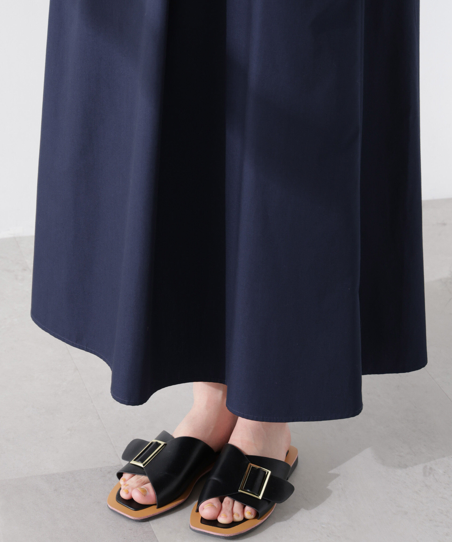 nano･universe「ニュアンスカラーフレアシャツワンピース」|ワンピース|