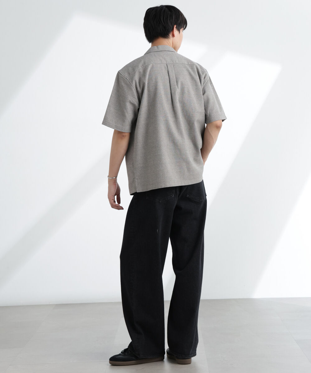 nano･universe「コットンリネン交織開襟シャツ 半袖」|シャツ・ブラウス|