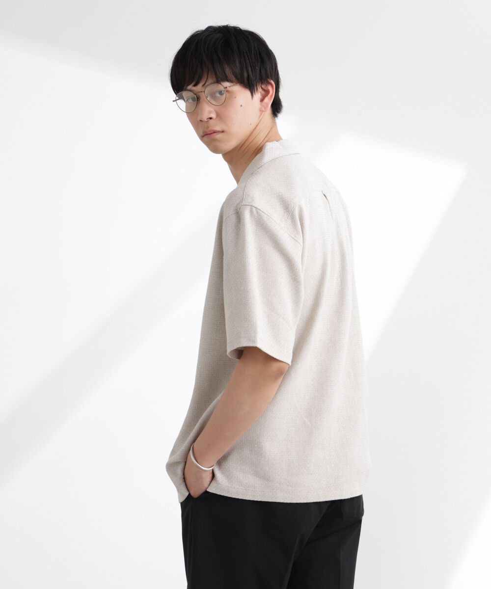 nano･universe「コットンリネン交織開襟シャツ 半袖」|シャツ・ブラウス|