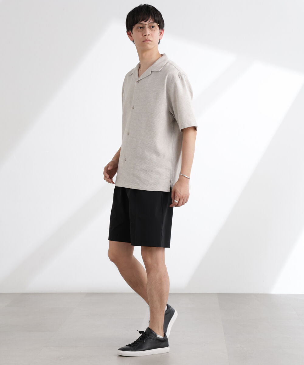 nano･universe「コットンリネン交織開襟シャツ 半袖」|シャツ・ブラウス|