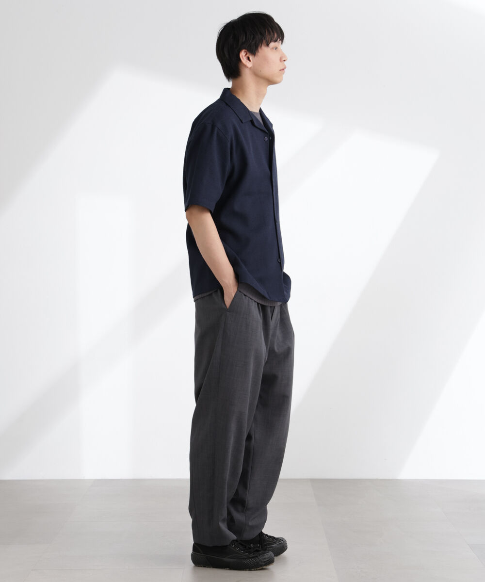 nano･universe「コットンリネン交織開襟シャツ 半袖」|シャツ・ブラウス|