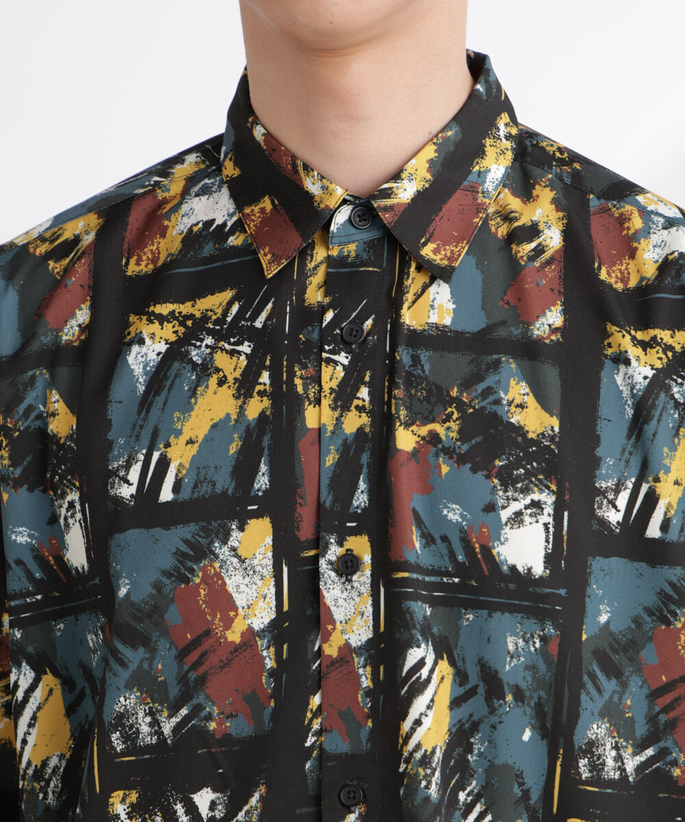 nano･universe「アート柄シャツ 半袖」|シャツ・ブラウス|