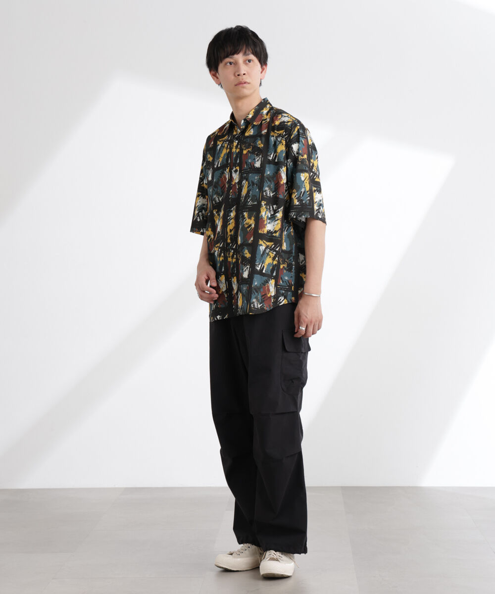 nano･universe「アート柄シャツ 半袖」|シャツ・ブラウス|