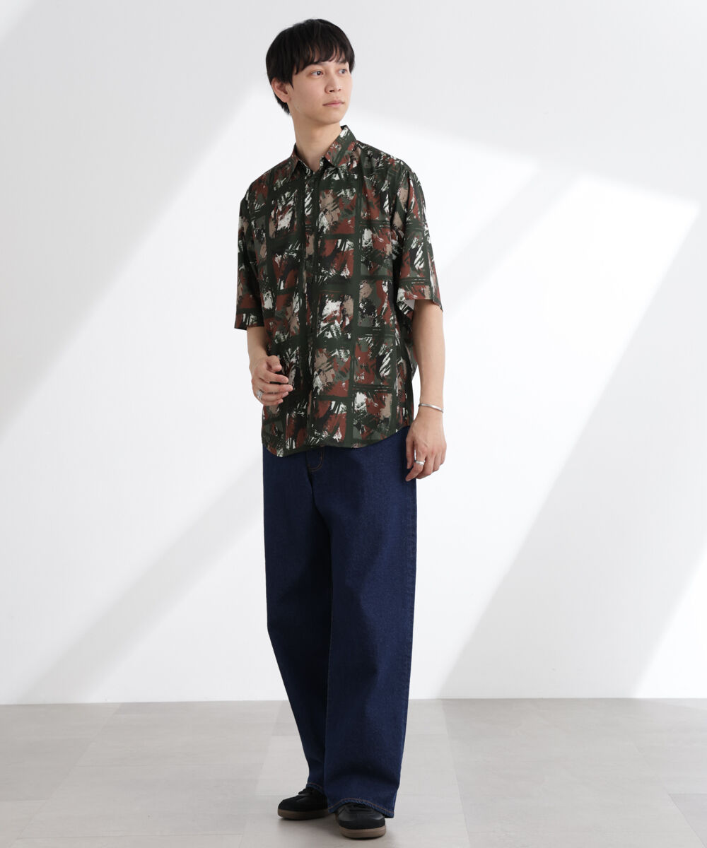 nano･universe「アート柄シャツ 半袖」|シャツ・ブラウス|