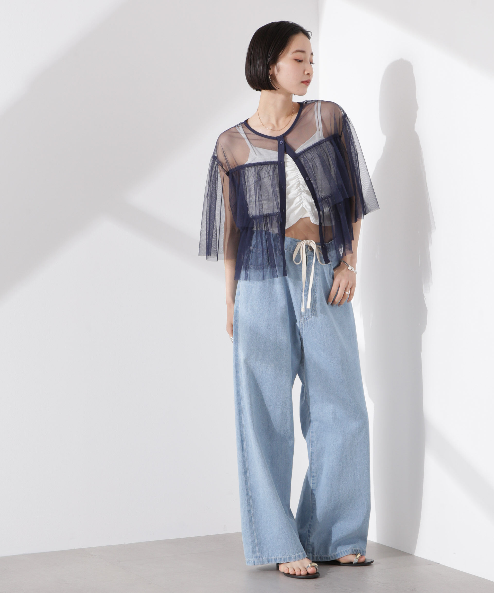 nano･universe「チュールティアードブラウス」|シャツ・ブラウス|