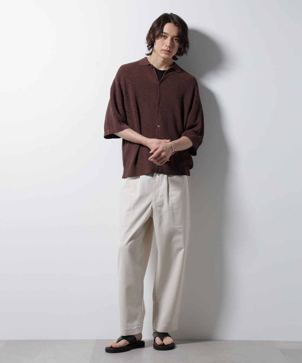 nano･universe「リネンミックスリラックスイージーパンツ」|チノ|