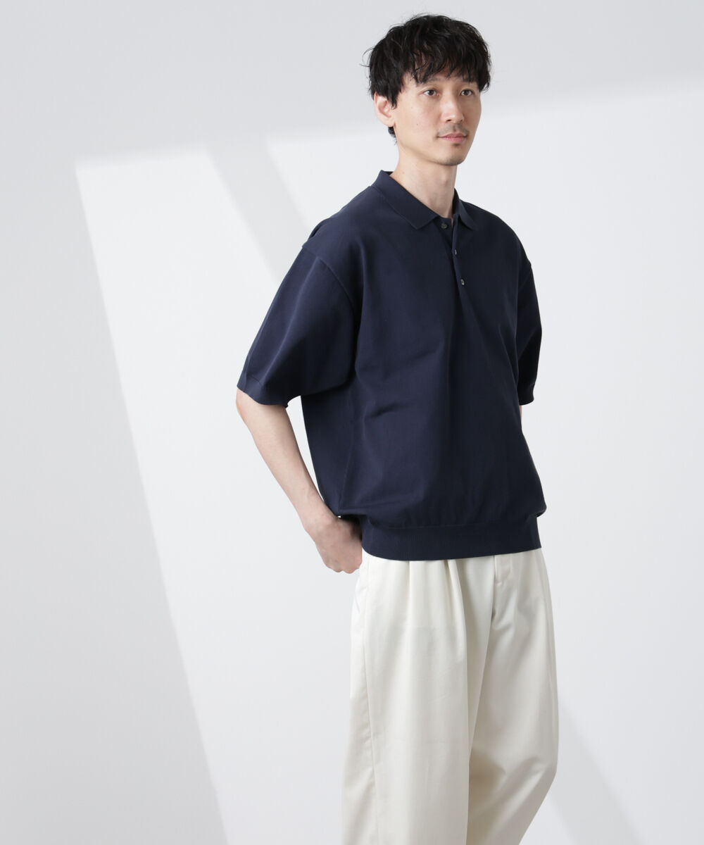  「コットン/ソロナ プレーティング 半袖ニットポロシャツ」|Tシャツ・カットソー|