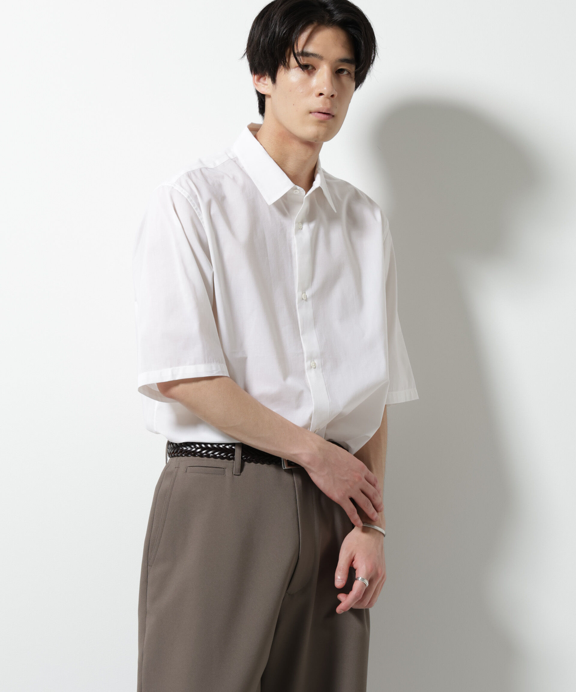 nano･universe「TEXBRID(R)レギュラーカラーシャツ 半袖」|シャツ・ブラウス|