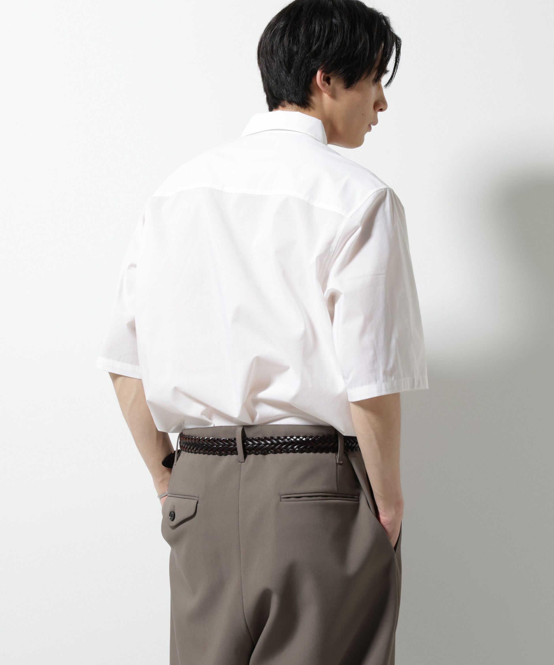 nano･universe「TEXBRID(R)レギュラーカラーシャツ 半袖」|シャツ・ブラウス|