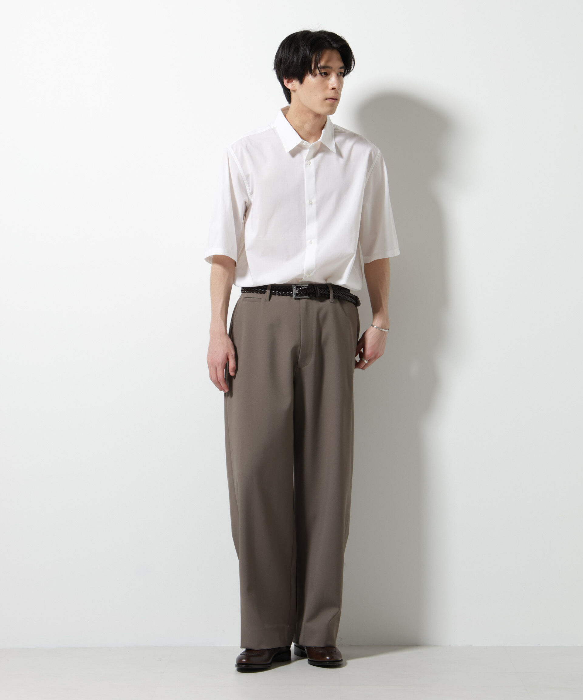 nano･universe「TEXBRID(R)レギュラーカラーシャツ 半袖」|シャツ・ブラウス|