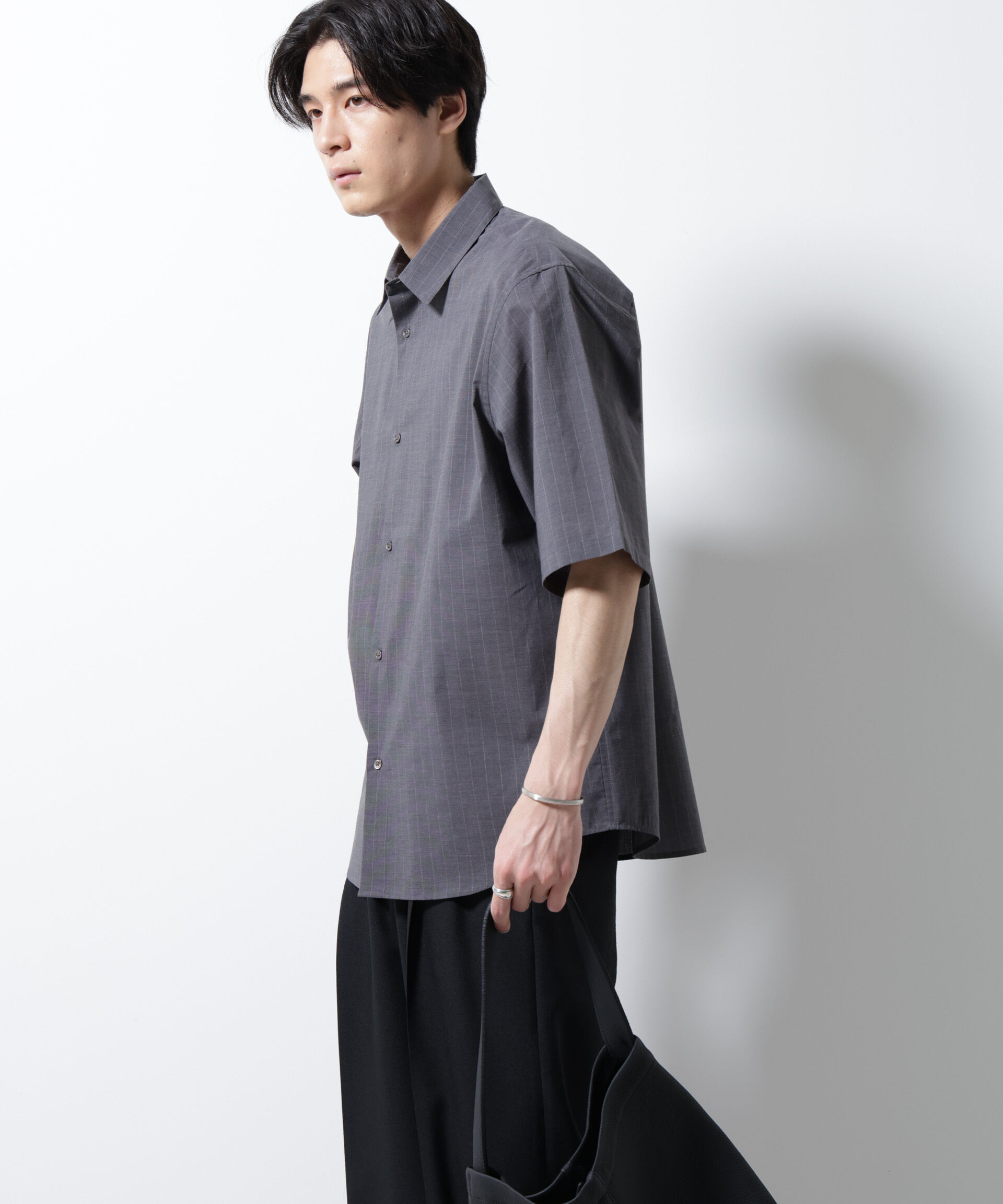 nano･universe「TEXBRID(R)レギュラーカラーシャツ 半袖」|シャツ・ブラウス|